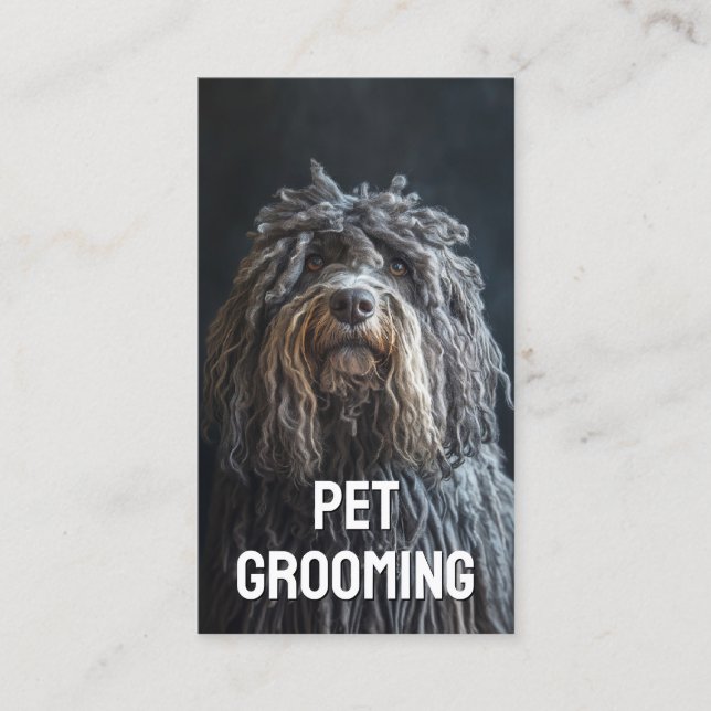 Boutique Bergamasco Sheepdog Visitenkarte (Vorderseite)