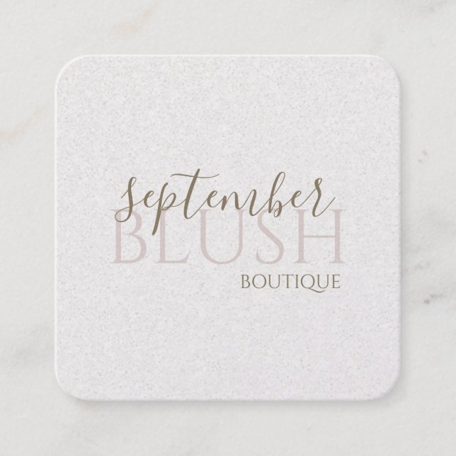 Boutique Blush Quadratische Visitenkarte (Vorderseite)