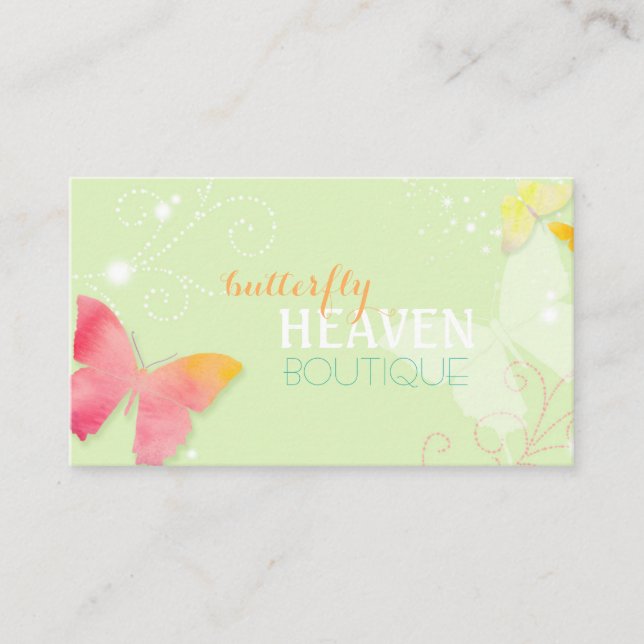 Boutique Butterfly Heaven Fashion Visitenkarte (Vorderseite)