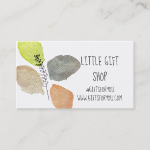Boutique cadeaux moderne carte de visite aquarelle