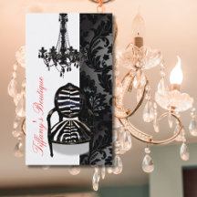 Boutique Cartes de visite de luxe lustre Vintage