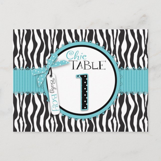 Boutique Chic Boy Tischnummer Postkarte 1 (Vorderseite)