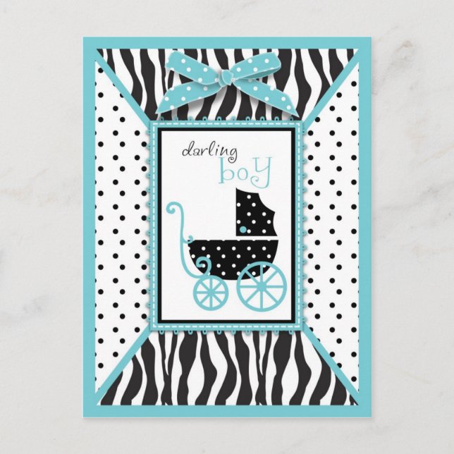 Boutique Chic Postcard Boy Postkarte (Vorderseite)