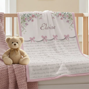 Boutique Chic und Rosa Baby Mädchen Traum-Kinderzi Fleecedecke