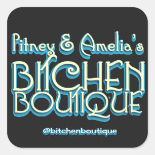 Boutique de cuisine Titre Stickers Carrés (6)