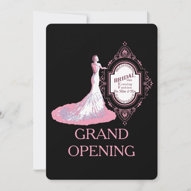 BOUTIQUE DE MARIAGE ~ Carte d'invitation (Devant)
