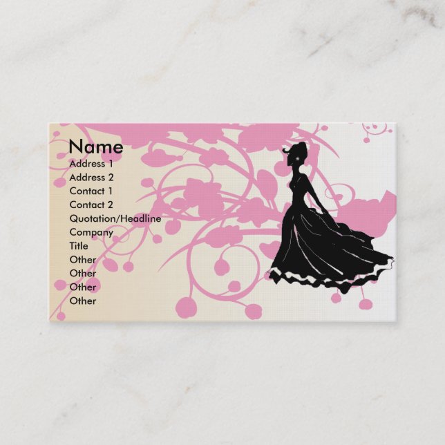 Boutique de mode ou carte de visite de salon (Devant)