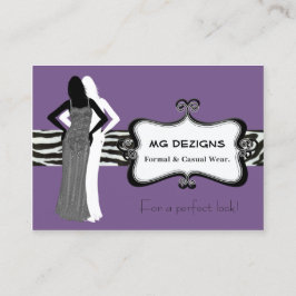 boutique de mode violet Carte de visite