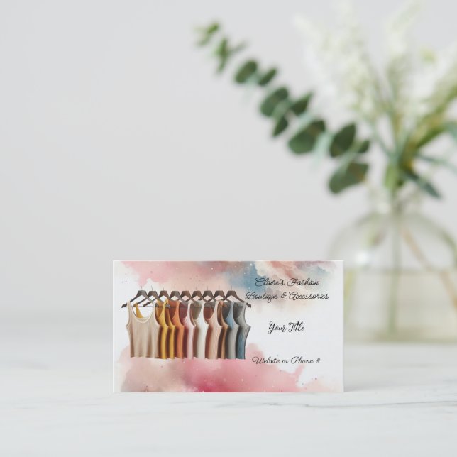 Boutique Débardeur couleur femme Carte de visite (Debout devant)