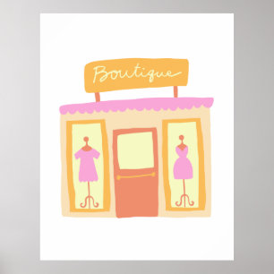Boutique der Mode Kleidung Poster
