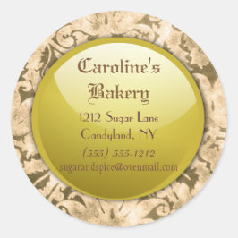 Boutique für Backwaren und Backwaren Runder Aufkleber
