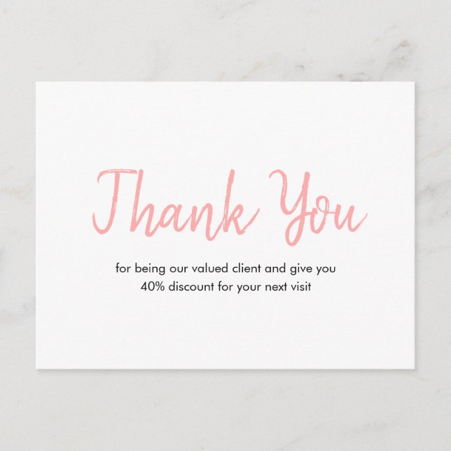 Boutique für Körperwaxing Hautpflege - Danke Postkarte (Vorderseite)