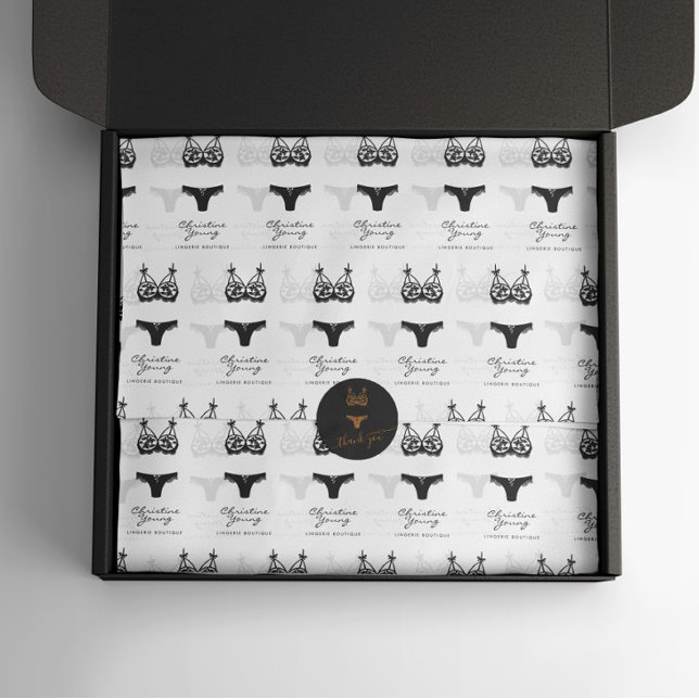 Boutique für Schwarze Unterwäsche Seidenpapier (Von Creator hochgeladen)