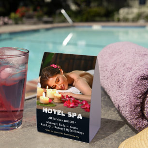Boutique-Hotel-Spa-Dienstleistungen Tischaufsteller