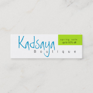 Boutique Kadsaya 9 Promotion Store Carte de visite