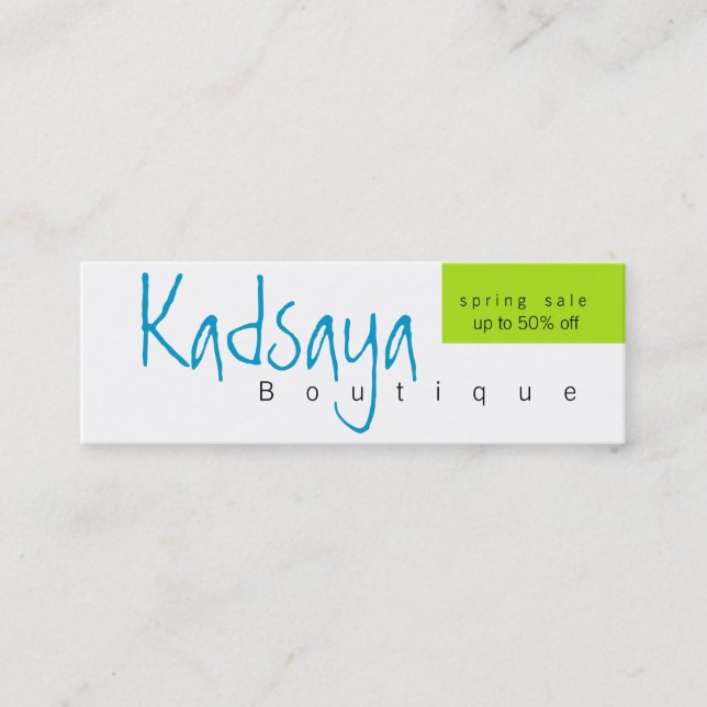Boutique Kadsaya 9 Promotion Store Carte de visite (Devant)