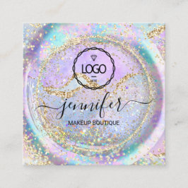 Boutique Makeup Shop Lash QR Code Logo Quadratische Visitenkarte