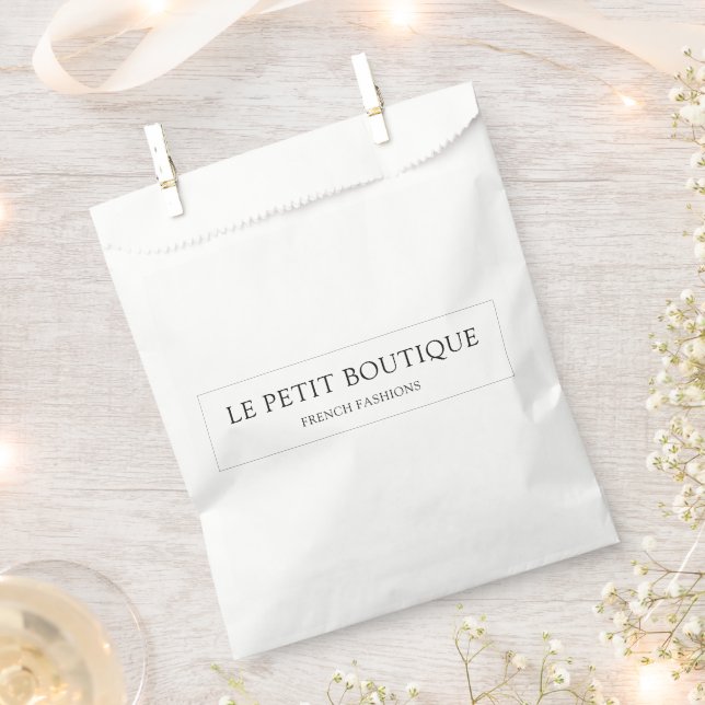 Boutique Minimalistischer Unternehmensnamen Berufl Geschenktütchen (Ausgeschnitten)