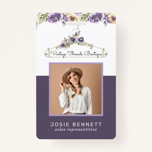 Boutique | Mitarbeiter-Foto-ID-Abzeichen Ausweis (Vorderseite)