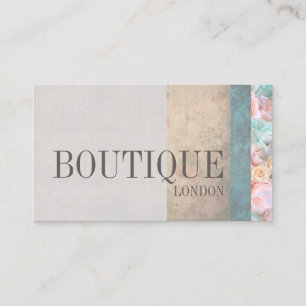 Boutique Mode Accessoires Vintage Blume Linen Visitenkarte