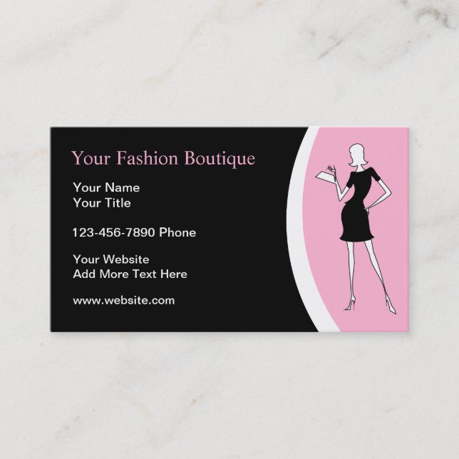 Boutique mode Carte de visite tendance (Devant)