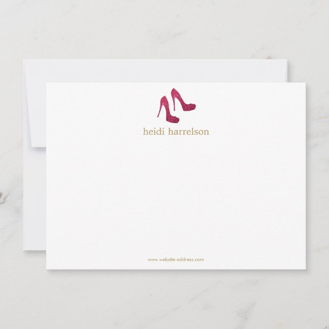 Boutique Parties scintillant rouge Talons Carte po (Devant)
