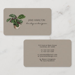 Boutique Pflanze Service Business Card Visitenkarte