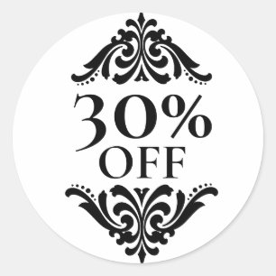 Boutique-Shop-Geschäft 30% Rabatt-Etiketten Runder Aufkleber