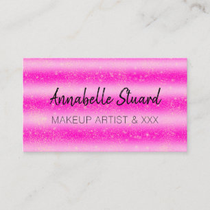 Boutique Shop Streifen pink Glitzer Visitenkarte