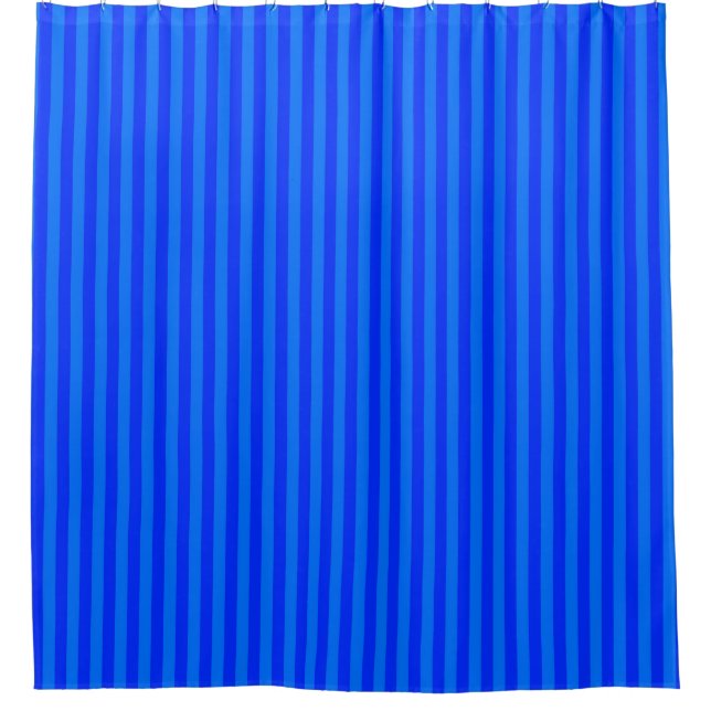 Boutique Streifen blau - Badezimmer Dusche Vorhang (Vorderseite)