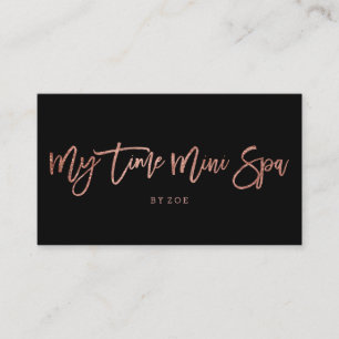 Boutique Wellness-Center Logo Rose Gold Typografie Visitenkarte