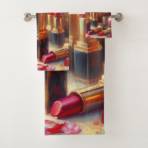 Bouton à lèvres & Fleurs Peinture impressionniste