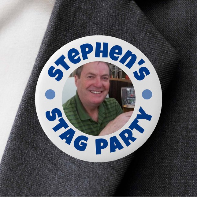 Bouton Badge Photo Enterrement de Vie de Garçon (Créateur téléchargé)