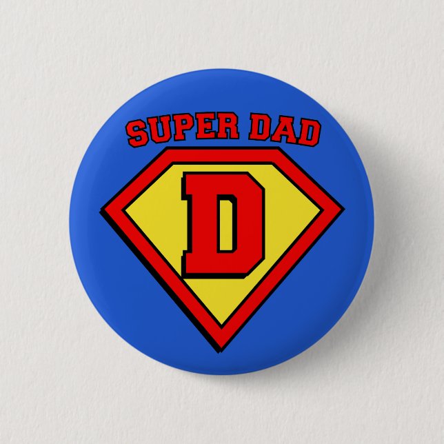 Bouton Badge Super Papa (Devant)