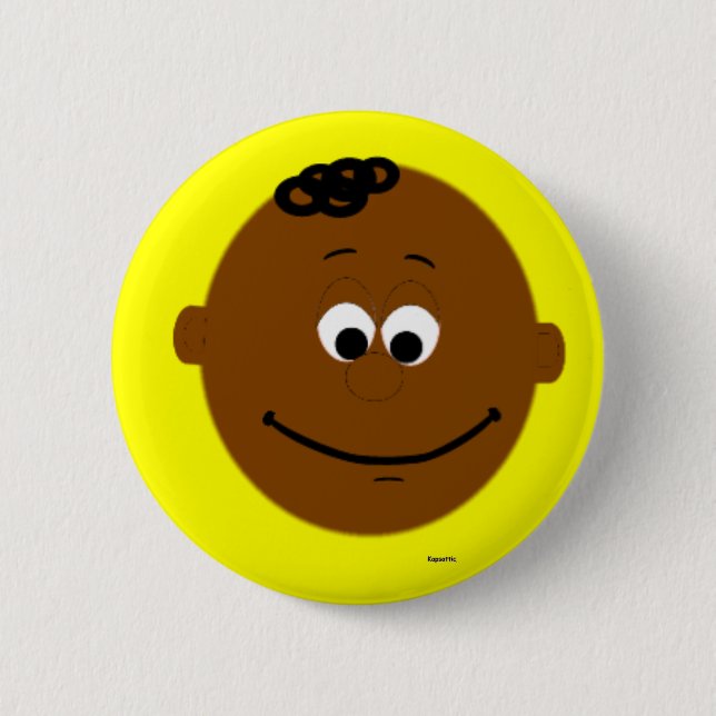 Bouton Badge Visage Garçons Peau Noire Kapskids (Devant)