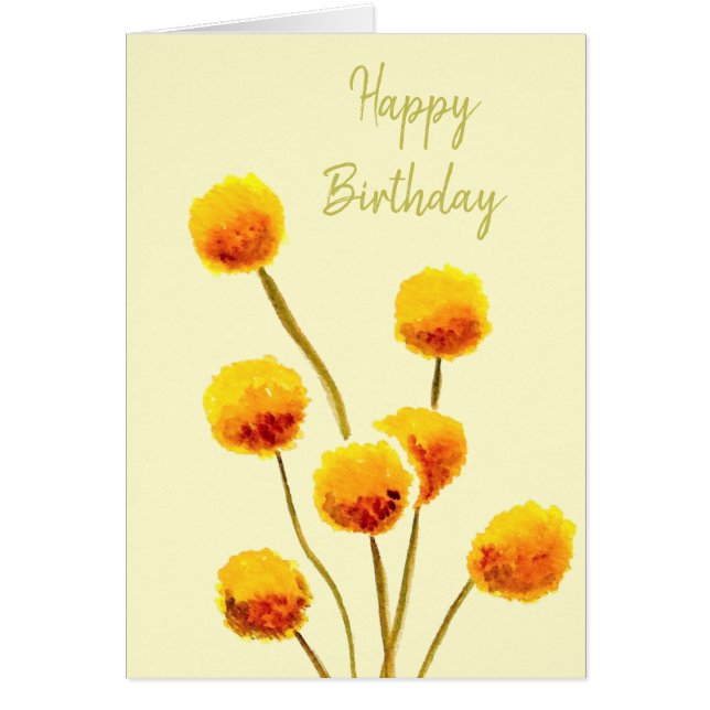 Bouton Billy jaune fleur australienne originaire (Devant)