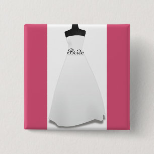Bouton blanc Mariage robe mariée Bouton Badge Cade