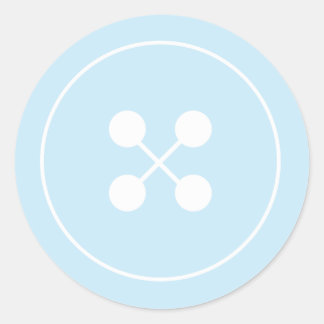 Bouton bleu Baby shower Favoriser Sticker
