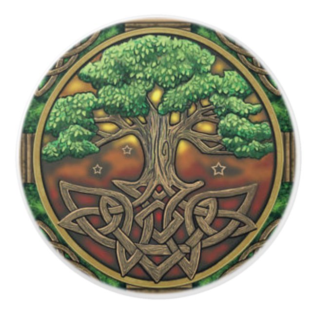 Bouton celtique de porte ou de tiroir (Devant)