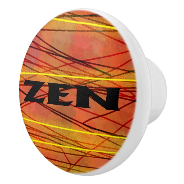 Bouton céramique en fil noir zen (Droite)