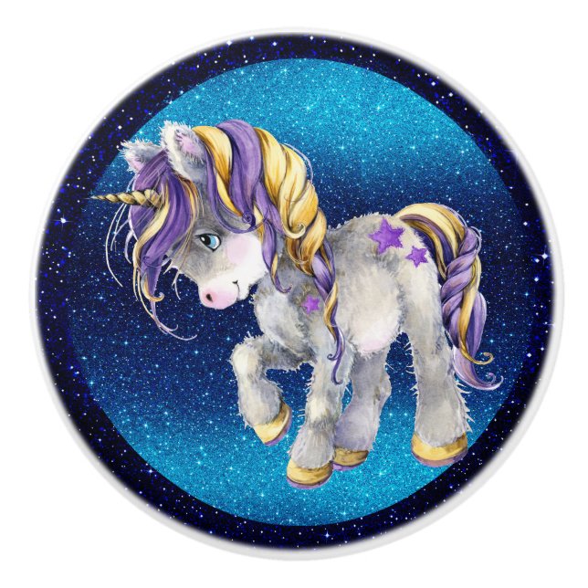Bouton céramique Unicorn précieux (Devant)