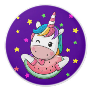 Bouton céramique Unicorn précieux