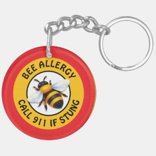 Bouton d'alerte d'allergie grave aux abeilles