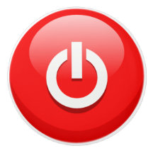 Bouton d'alimentation rouge géant