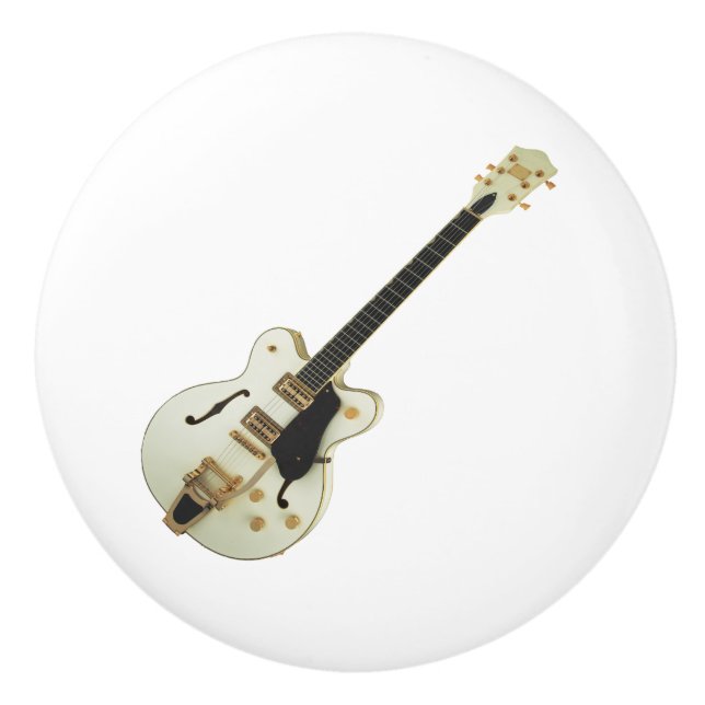Bouton de céramique de Guitare blanche (Devant)