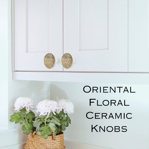 Bouton de céramique naturelle orientale