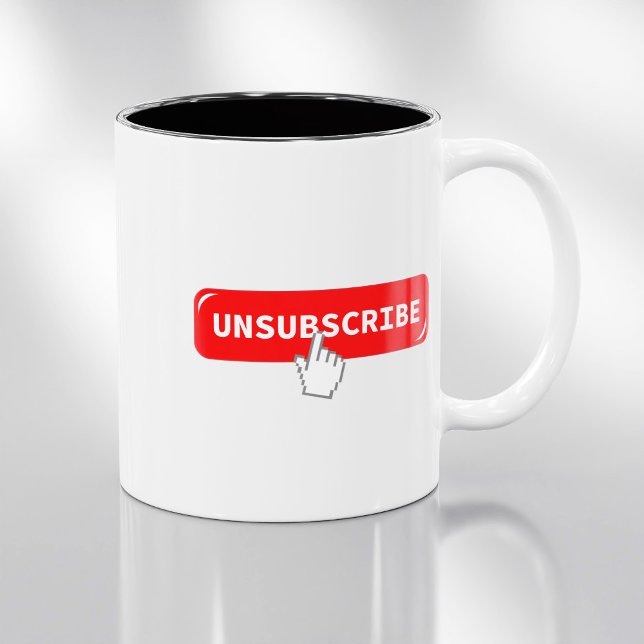 Bouton de désabonnement - Drôle café Mug (Créateur téléchargé)