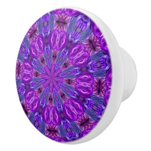 Bouton de l'armoire Grape Swirl