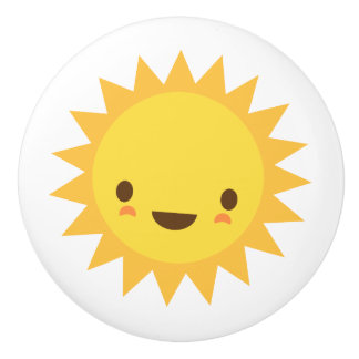 Bouton de porte du soleil de Kawaii - conception