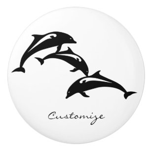 Bouton De Porte En Céramique 3 marsouins à sauter Thunder_Cove